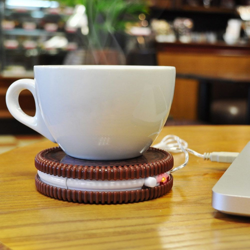 sous-Verre électrique Tactile Mocoli Chauffe-Tasses Distributeur de Boissons Chaudes de Bureau Portable Coussin Chauffant pour café USB 